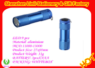 alluminio colore blu 9 LED mini Torcia luce con 3pcs * batteria AAA