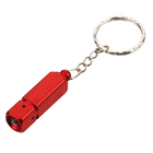 Promozionali mini LED metallo, plastica di colore rosso torcia e torcia portachiavi con logo stampato