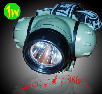 Torcia ricaricabile della testa del LED 3 watt, torcia elettrica impermeabile del CREE LED