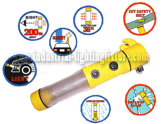 L'emergenza dell'automobile principale il colore giallo ha condotto la torcia elettrica ricaricabile con 9 LED