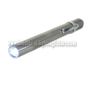 Torcia elettrica ad alta intensità d'argento del LED, torcia a pile di alluminio