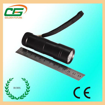 Torcia elettrica di alluminio della torcia del LED con 12pcs LED bianco, torcia elettrica del AAA LED