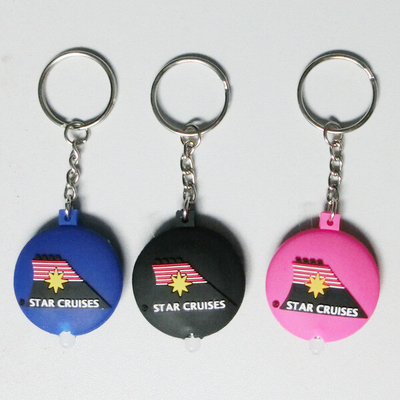 Un doppio PVC molle parteggiato Keychain, torcia elettrica Keychain di alta luminosità LED