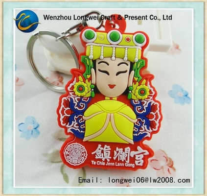 PVC speciale Keychain di gomma di stile LED delicato con la torcia elettrica del LED