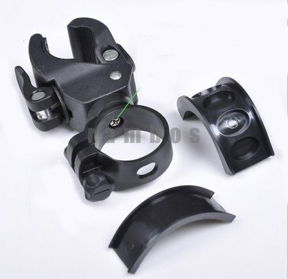 Supporto del supporto della torcia elettrica della torcia della bici 360°, supporto della culla del manubrio della bicicletta della torcia elettrica della clip LED