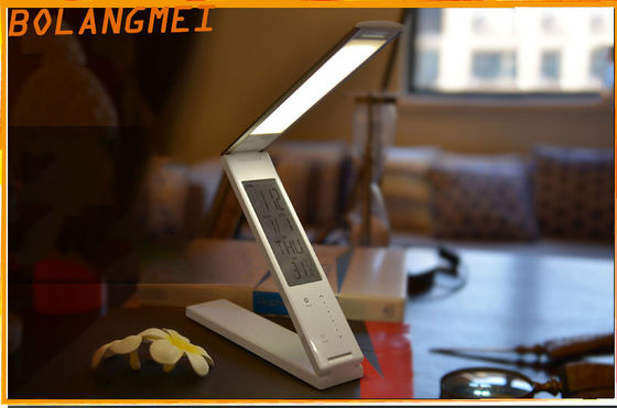 Lampada di scrittorio di USB LED della lega di alluminio con il letto LCD della luce della lettura del calendario/LED