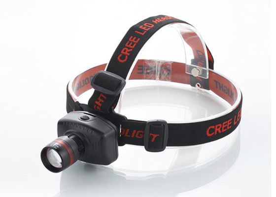 Torcia 180LM della testa dello zoom LED con l'anello rosso, faro ricaricabile per correre
