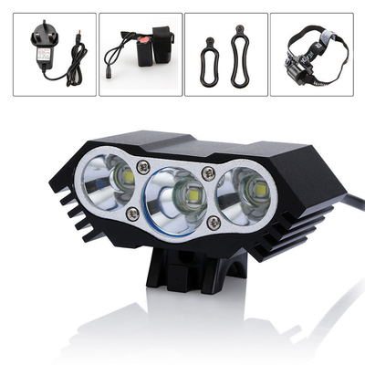 Lega di alluminio luminosa eccellente della luce della bicicletta della dinamo del CREE XM-L U2 di 6000Lm 3x